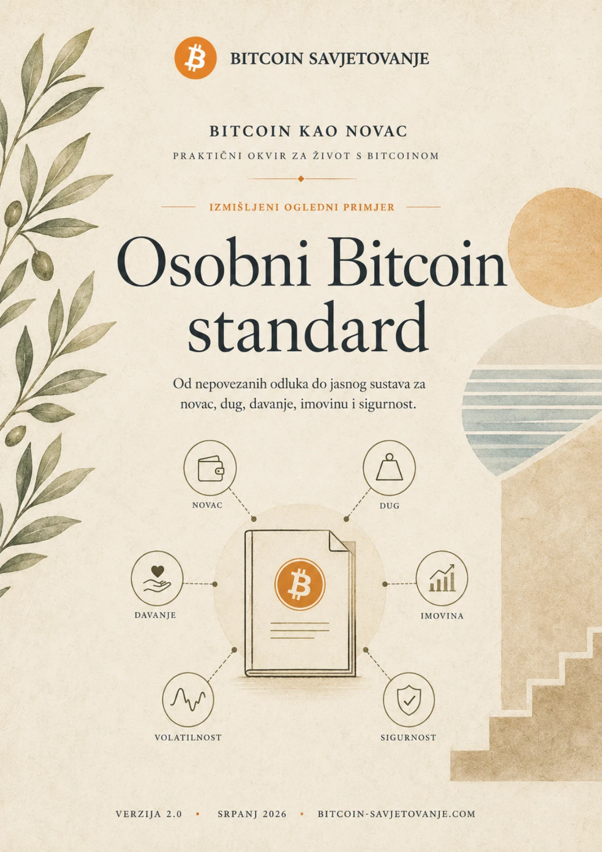 Naslovnica oglednog osobnog Bitcoin standarda